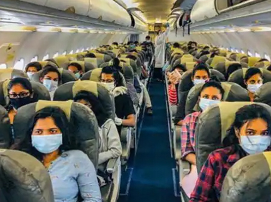 Center where the mask rule has been lifted for air passengers