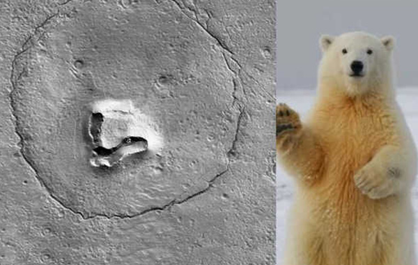 Bear Face on Mars:మార్స్‌పై ఎలుగుబంటి ఆకారం..! కెమెరాలో రికార్డ్..