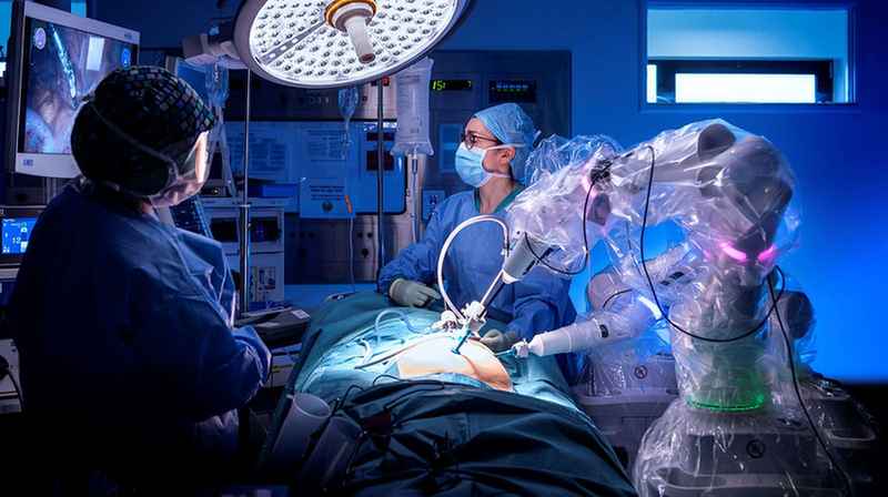 Robotic Surgery : మోకాలు మార్పిడి ఆపరేషన్ చేసిన రోబో..