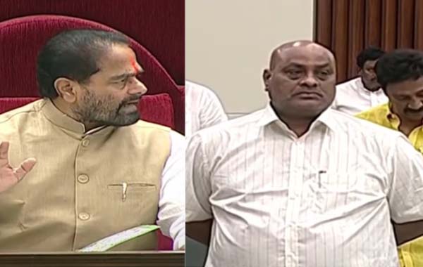 AP Assembly : బడ్జెట్ ప్రసంగ సమయంలో నిరసన.. టీడీపీ సభ్యులు సస్పెండ్..