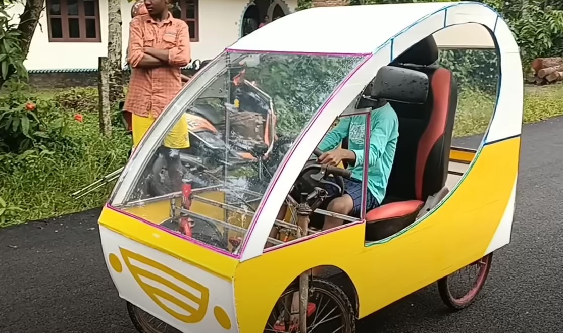 Cycle Car: సైకిల్ కారు.. బాలుడి ఐడియా అదుర్స్..