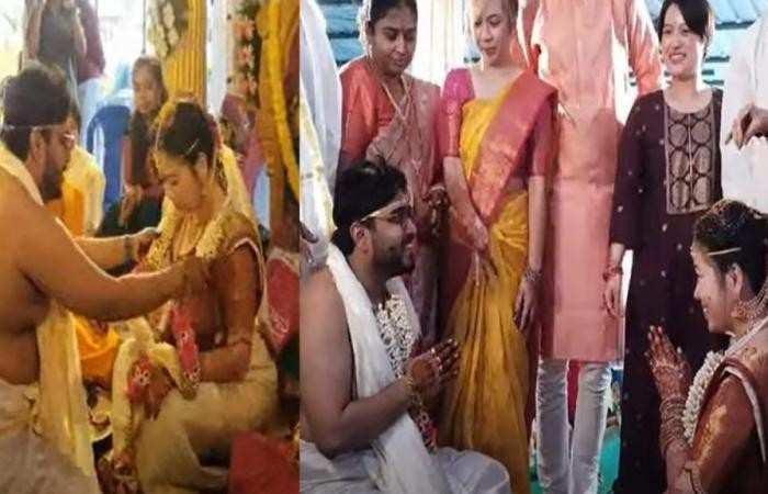 Love Marriage: జపాన్ భామ.. తెలుగబ్బాయి.. భద్రాద్రిలో బాజా భజంత్రీలు..