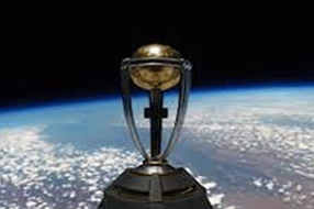 World Cup Trophy : అంతరిక్షంలోకి వన్డే ప్రపంచ కప్ ట్రోఫీ.. ఐసీసీ వెరైటీ ప్రచారం..