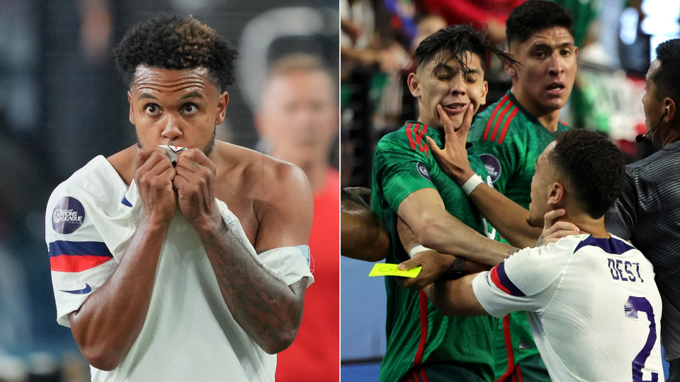 Football  America and Mexico : గ్రౌండ్ అంతా యుద్ధవాతావరణం.. విచక్షణ కోల్పోయిన ప్లేయర్లు..