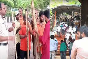 Tirumala : భక్తులకు కర్రల పంపిణీ.. కృూర మృగాలు బెదురుతాయా..?