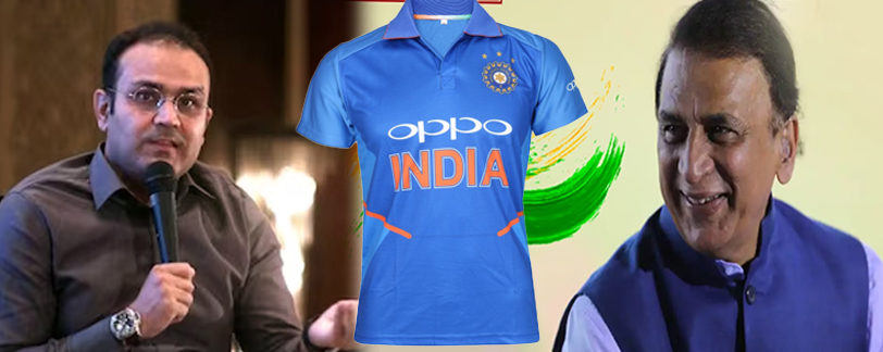 Virender Sehwag on India team jersey