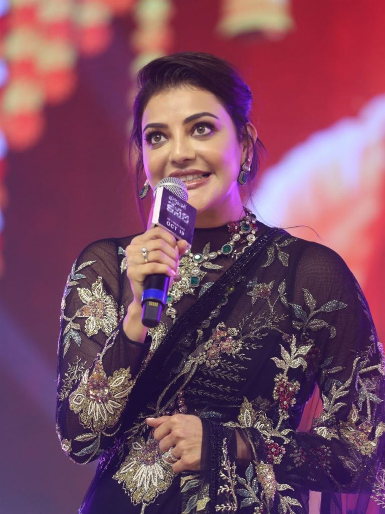 Kajal Aggarwal in Bhagavanth Kesari Trailer Launch