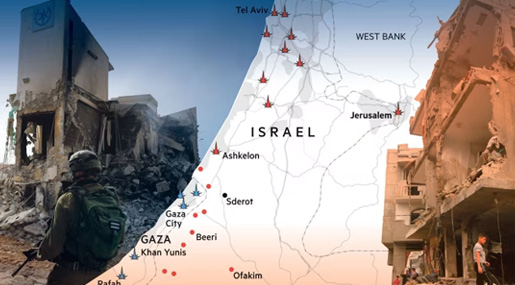 Israel-Hamas war in maps : మ్యాపుల్లో ఇజ్రాయెల్ గాయబ్