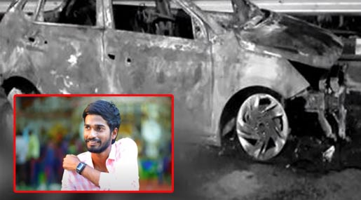 ORR Accident : ఓఆర్ఆర్ పై ప్రమాదం.. వ్యక్తి సజీవదహనం