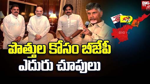 BJP TDP Janasena Alliance : ఎవరితో జతకట్టేనో..! పొత్తుల కోసం బీజేపీ ఎదురు చూపులు!