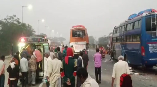 BUS ACCIDENT : శ్రీకాకుళం జిల్లాలో ఘోర రోడ్డు ప్రమాదం.. రెండు బస్సులు ఢీ..