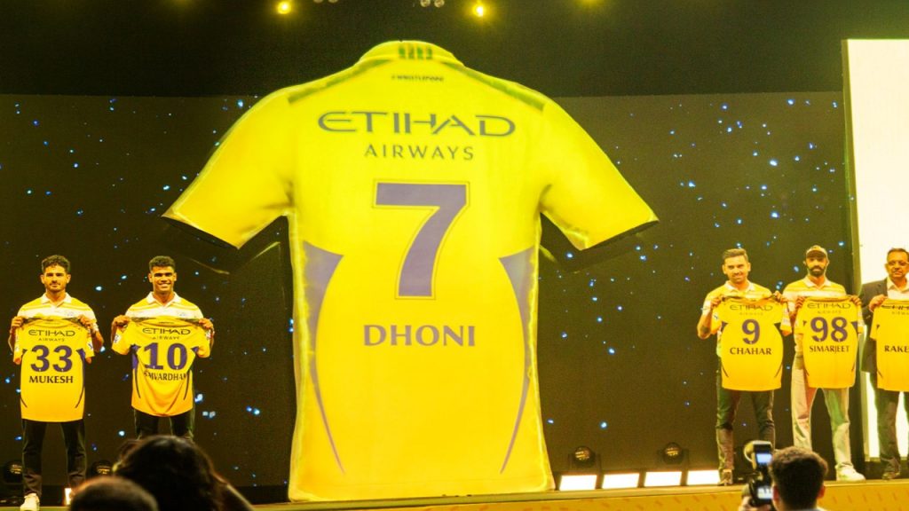 CSK Unveiled No. 7 Jersey Ahead of IPL 2024