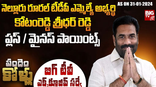 Nellore Rural Assembly Constituency : బిగ్ టీవీ సర్వే.. నెల్లూరు రూరల్ వార్ లో నెగ్గేదెవరు ?