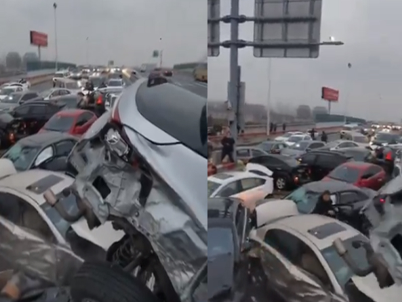 100 Cars Collide in China: చైనాలో ఘోర ప్రమాదం.. వరుసగా వంద కార్లు ఢీ!