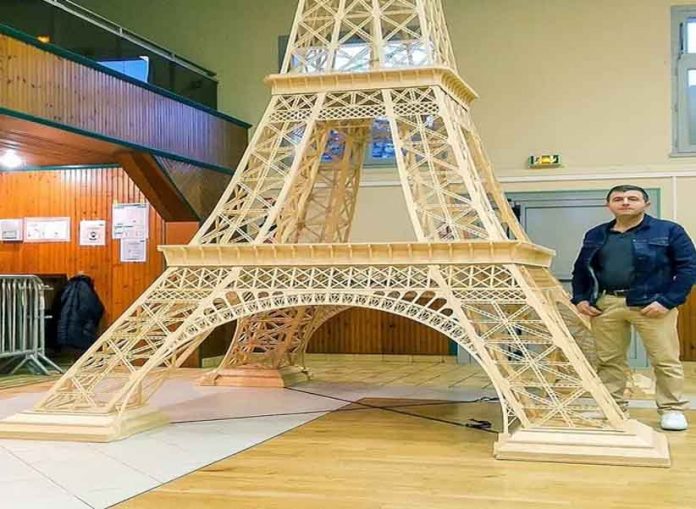 Eiffel Tower With Matchsticks