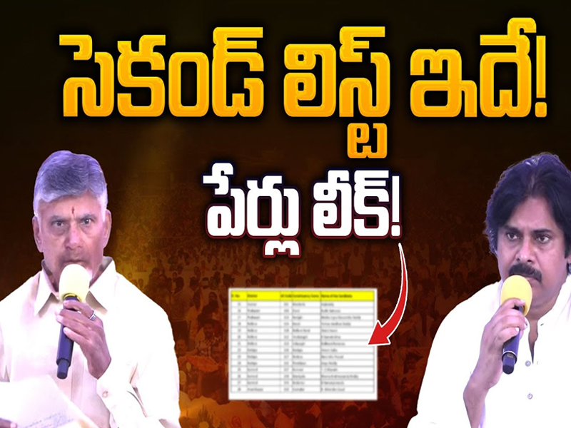 TDP and Janasena MLA Candidates Second List | సెకండ్ లిస్ట్ ఇదే!పేర్లు లీక్!