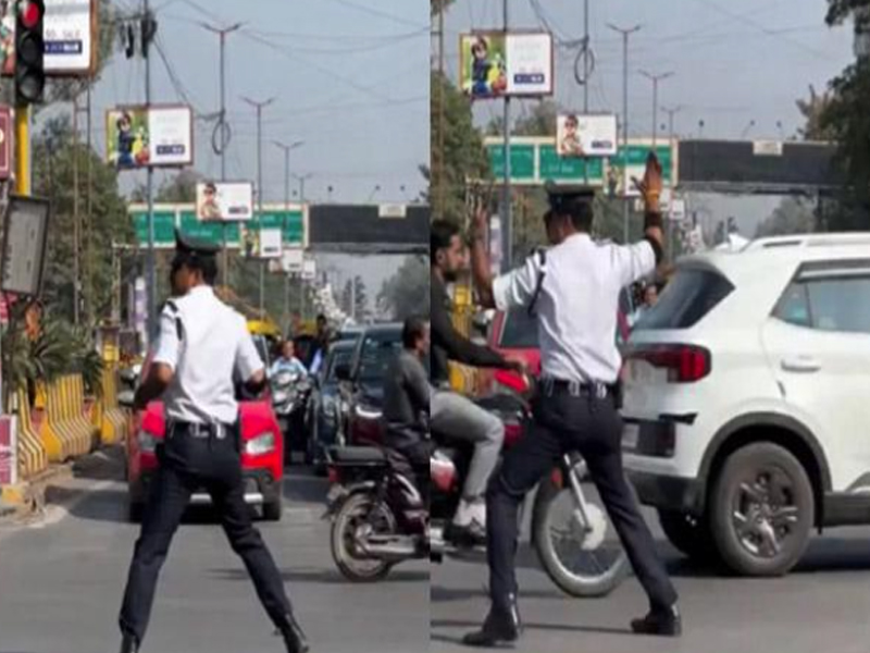 Traffic Police Viral Video: ట్రాఫిక్ ను ఇలా కూడా కంట్రోల్ చెయ్యొచ్చా.. వైరల్ వీడియో