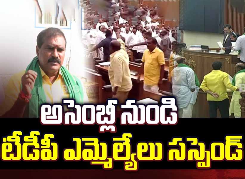 TDP MLAs Suspended From AP Assembly :  అసెంబ్లీ నుండి టీడీపీ ఎమ్మెల్యేలు సస్పెండ్ 