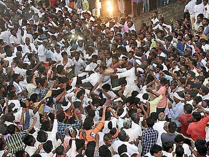 Telangana village celebrates Holi with fist fighting