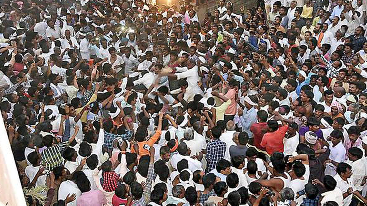 Telangana village celebrates Holi with fist fighting