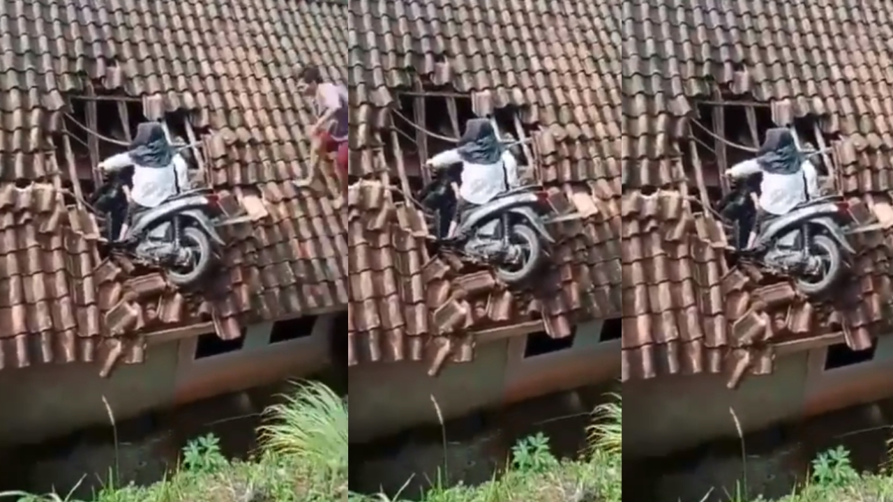 Two Girls Stuck On Rooftop 