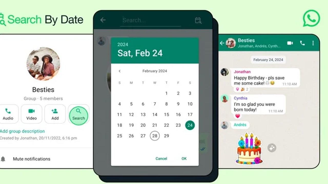 WhatsApp Search By Date Feature