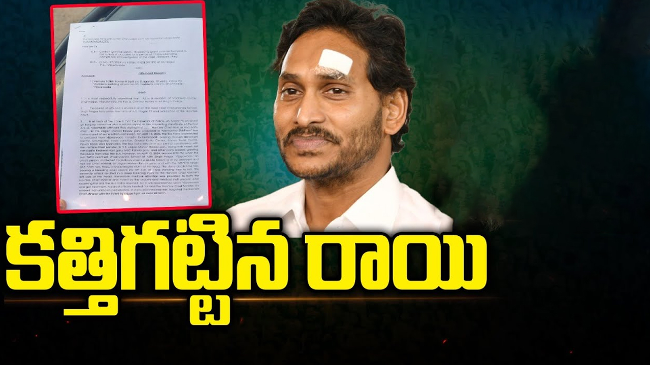 CM Jagan Stone Hit Case: కత్తిగట్టిన రాయి.. పోలీసుల రిమాండ్  రిపోర్టులో సంచలన విషయాలు!