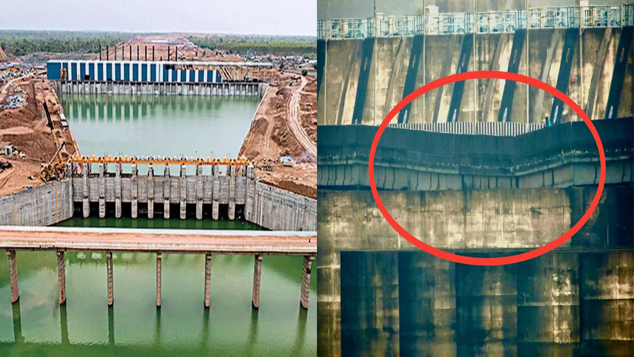 Medigadda Barrage in Damage Zone: ప్రమాదకర పరిస్థితికి మేడిగడ్డ బ్యారేజ్.. కుంగిన పిల్లర్లు