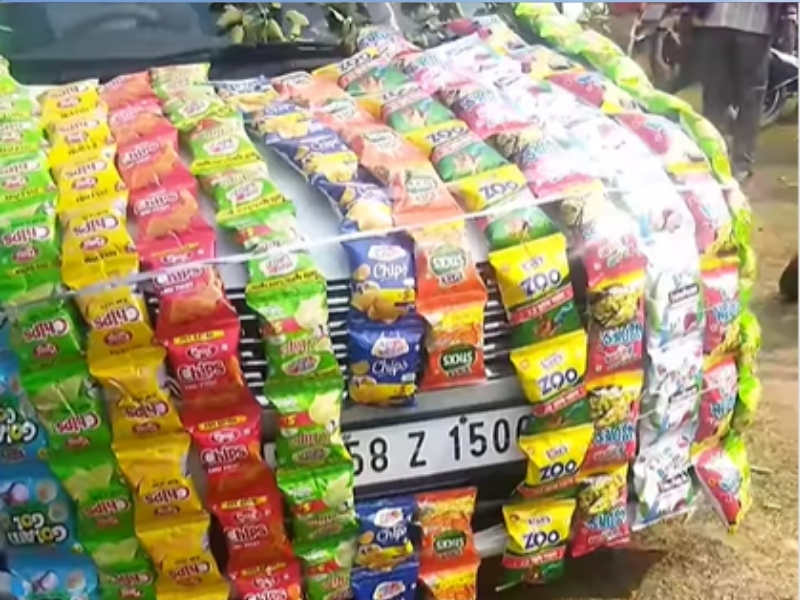 Car Decoration on Wedding: వీడి క్రియేటివిటీ తగలెయ్యా.. వీడికి మరీ ఏ ఐడియా దొరకలేదా..?