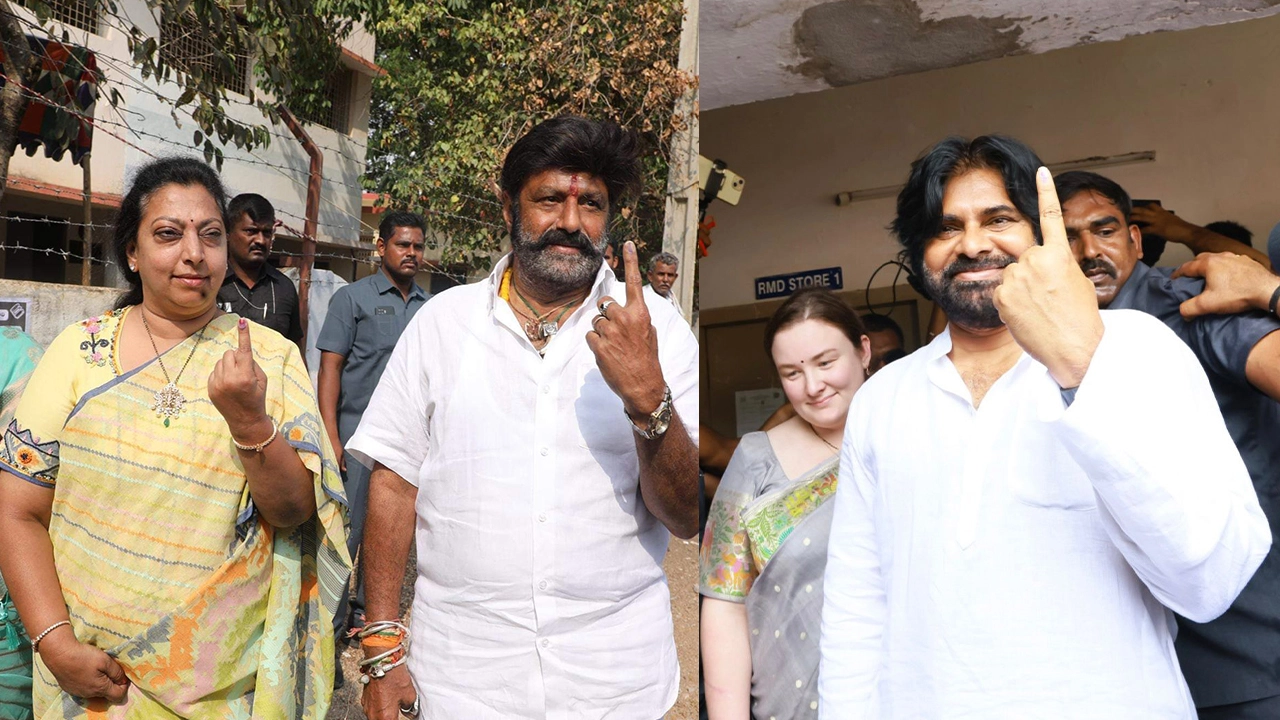 Balakrishna, Pawan Kalyan Family Vote: అటు మంగళగిరిలో పవన్, ఇటు హిందూపురంలో ఓటేసిన బాలయ్య దంపతులు !