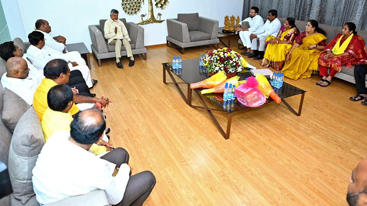 CM Chandrababu talks with cabinet ministers