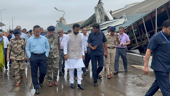Delhi Airport roof collapsed Aviation Minister RamMohan Naidu visit