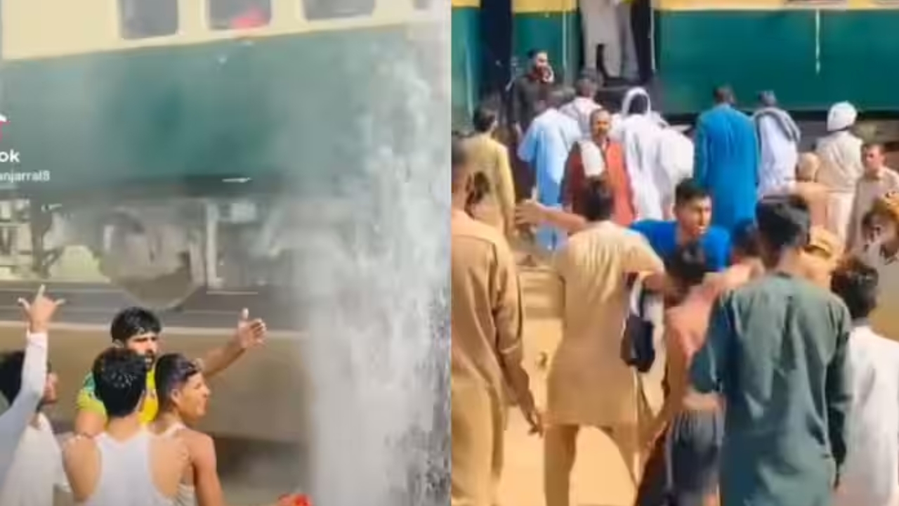 Train Viral Video: కదులుతున్న రైలుపై నీళ్లు చల్లిన కుర్రాళ్లు.. ప్రయాణికుల రియాక్షన్ చూస్తే షాక్