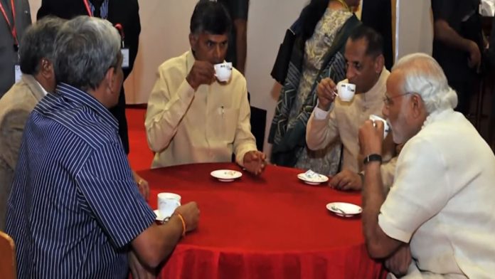 Mann ki baat PM Modi reveals coffee with cm chandrababu