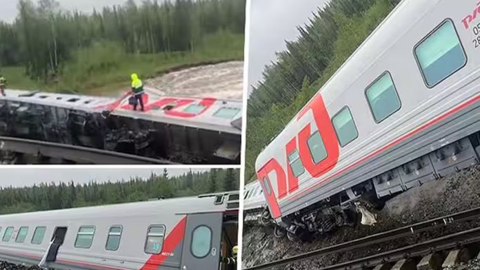 Russia train accident 70 people injured after nine bogies of passenger train