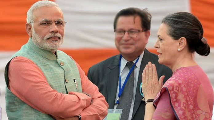 Sonia gandhi says Poll results moral defeat for Modi but he is continuing as if nothing changed