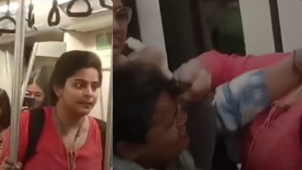 Women Fighting in Delhi Metro: ఢిల్లీ మెట్రోలో మళ్లీ లొల్లి.. మహిళలు రచ్చ చేసిన వీడియో వైరల్!