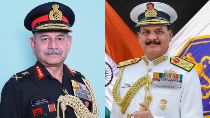 Chiefs of Indian Army and Navy