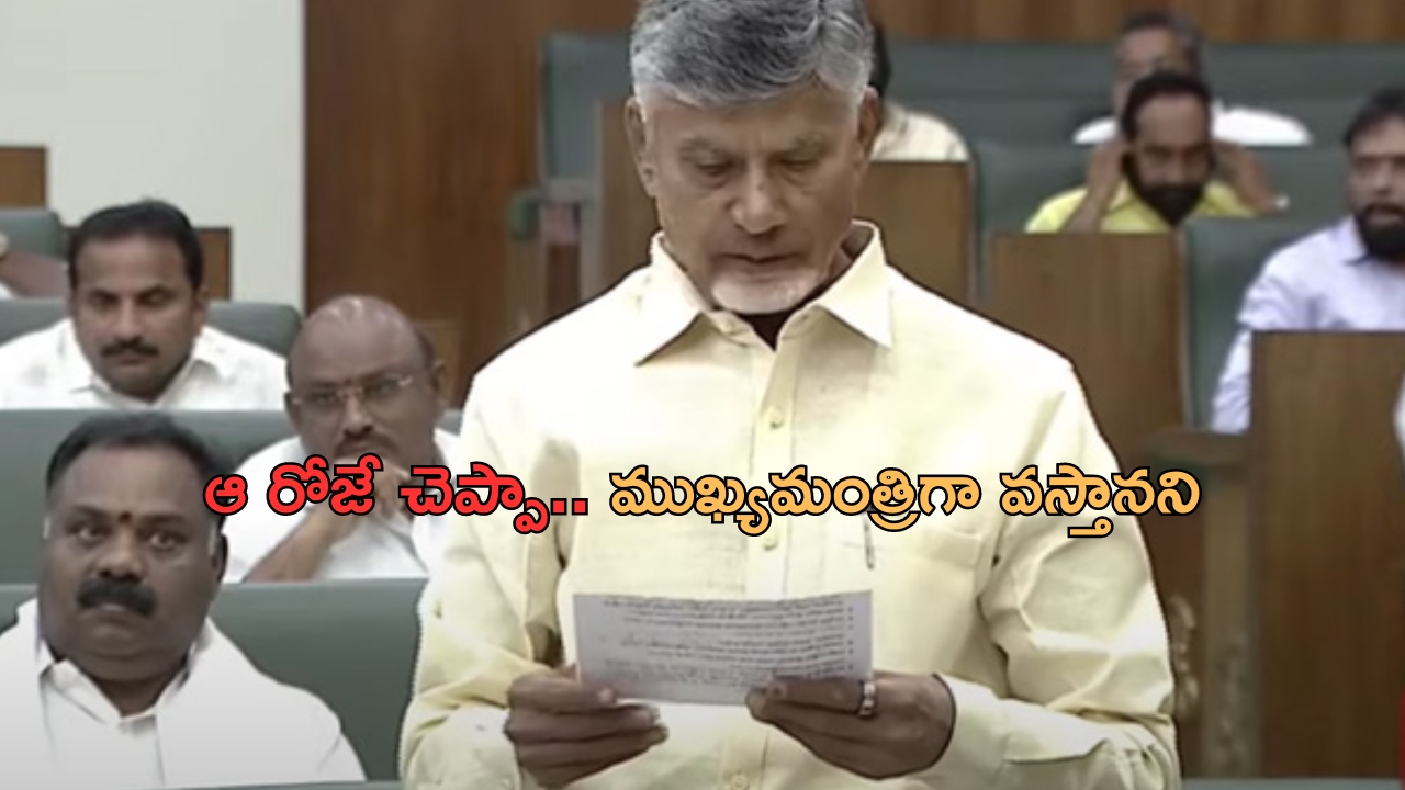 Chief Minister Chandrababu Naidu: ముఖ్యమంత్రిగానే వస్తానని ఆ రోజే చెప్పా.. చంద్రబాబు ఎమోషనల్ స్పీచ్