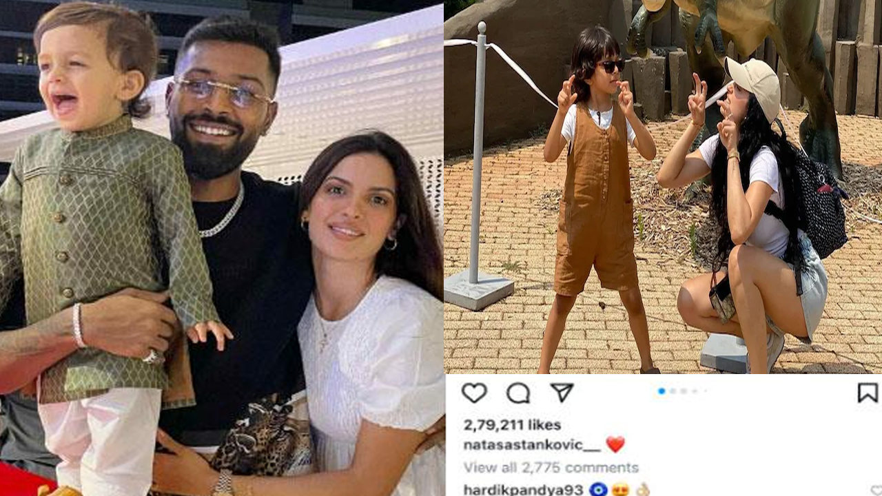 Hardik Pandya: భార్యా కుమారుడిపై ప్రేమ చూపిన పాండ్యా