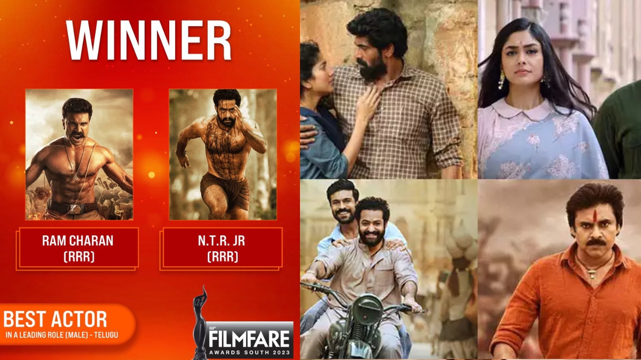 68th Filmfare Awards South 2023: ఉత్తమ నటులుగా రామ్‌చరణ్, ఎన్టీఆర్..ఆర్ఆర్ఆర్ మూవీకి ఏడు ఫిల్మ్‌ఫేర్ అవార్డ్స్‌