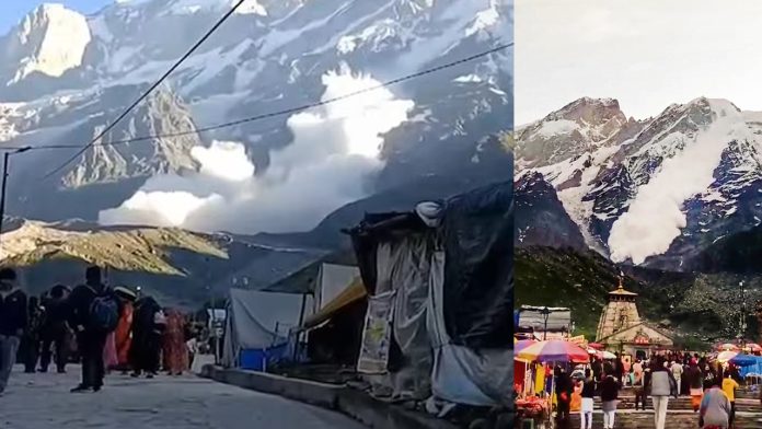 Kedarnath Massive avalanche hits Gandhi Sarovar no damage to temple
