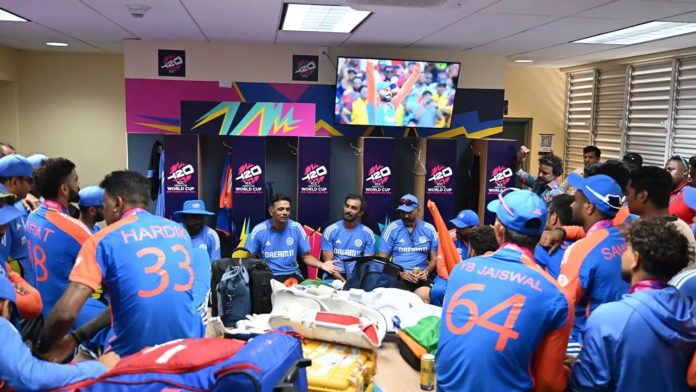 team india stucked in barbados