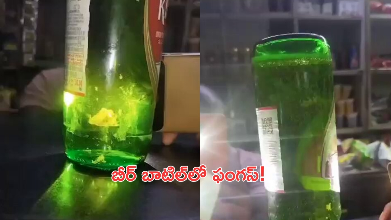 Fungus in beer bottle: బీర్ బాటిల్‌లో ఫంగస్.. వీడియో వైరల్