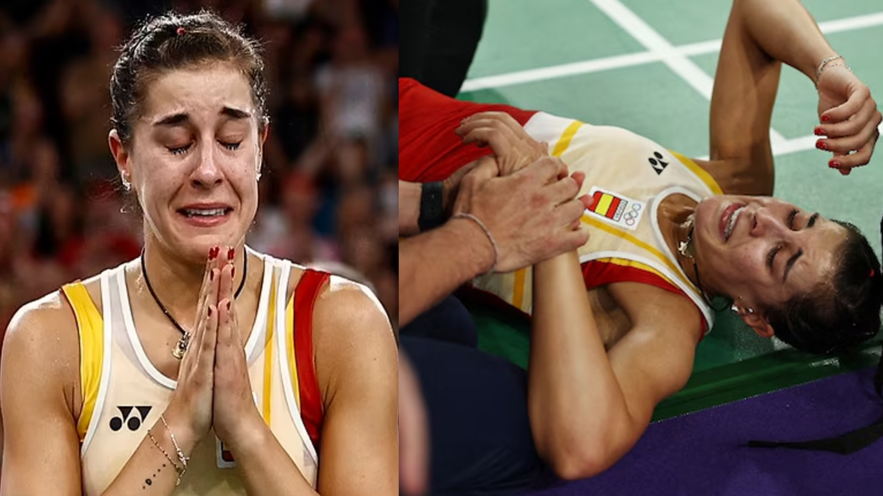 Carolina Marin in tears: ఏడుస్తూ ఒలింపిక్స్ నుంచి తప్పుకున్న మారిన్