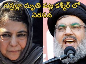 Mehbooba Mufti: హెజ్బుల్లా చీఫ్ హత్యకు వ్యతిరేకంగా మెహ్‌బూబా ముఫ్తీ నిరసన.. ఎన్నికల ప్రచారం నిలిపివేత..