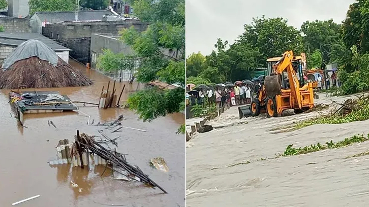 Andhra-Telangana Rains : భారీ వర్షాలు.. అక్కడ అలా.. ఇక్కడిలా..