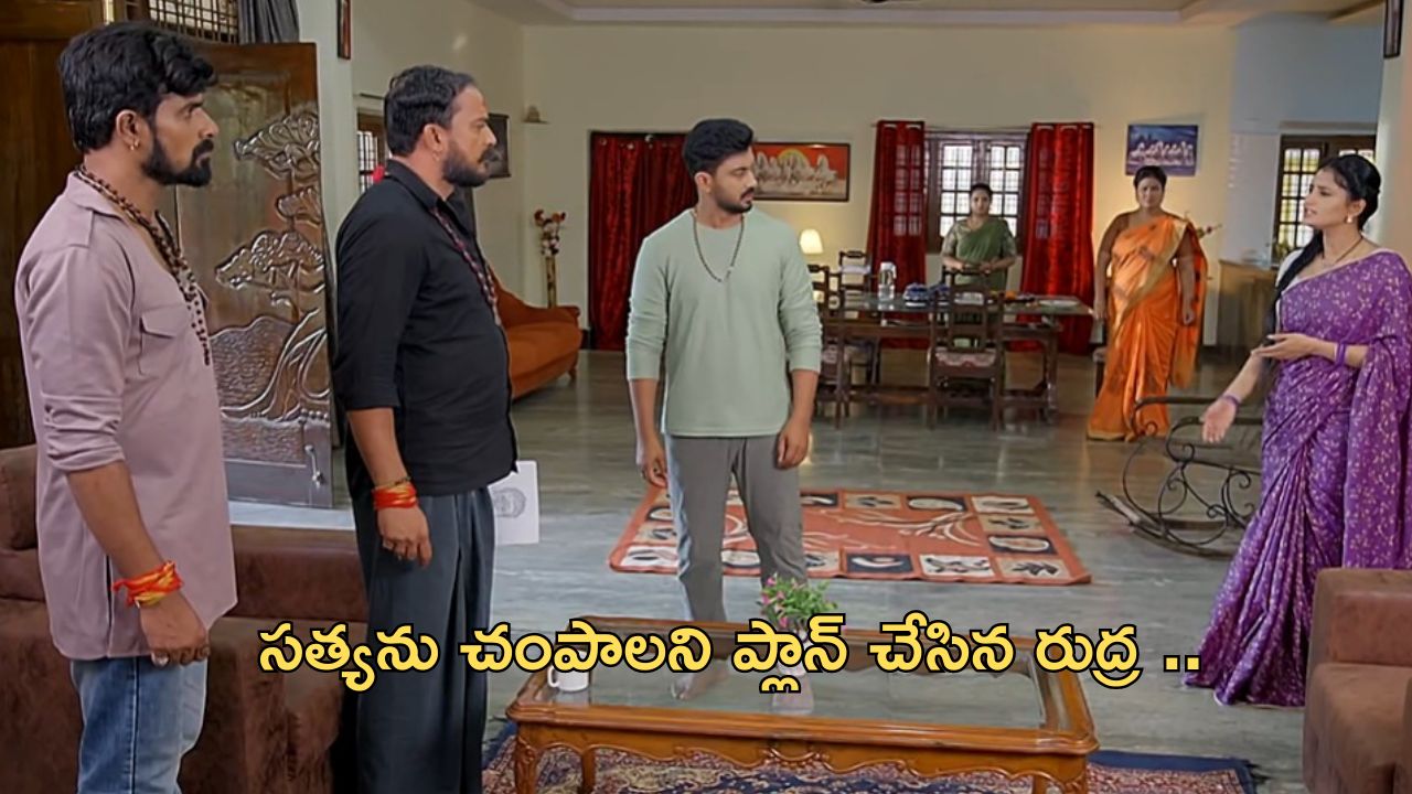 Satyabhama Serial Today Episode : సత్య ప్లాన్ రివర్స్.. రుద్ర, మహాదేవయ్య కలిసి సత్యను చంపబోతున్నారా?