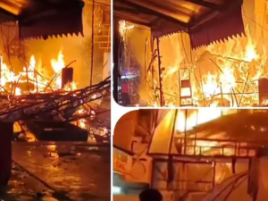 Fire accident: హైదరాబాద్ గణపతి మండపంలో షార్ట్ సర్క్యూట్.. విలపిస్తున్న చిన్నారులు