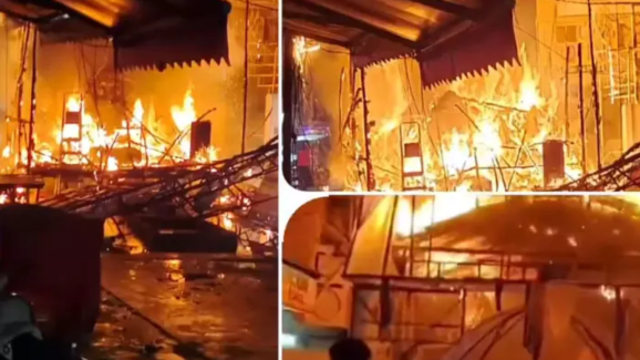 Fire accident: హైదరాబాద్ గణపతి మండపంలో షార్ట్ సర్క్యూట్.. విలపిస్తున్న చిన్నారులు